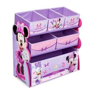 Minnie mouse Delta children wooden sling multi bin toy storage organizer.